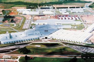 Audi en Volkswagen fabriek in São José dos Pinhais bij Curitiba zag er zo uit en 2007 en ziet er zo uit in 2013